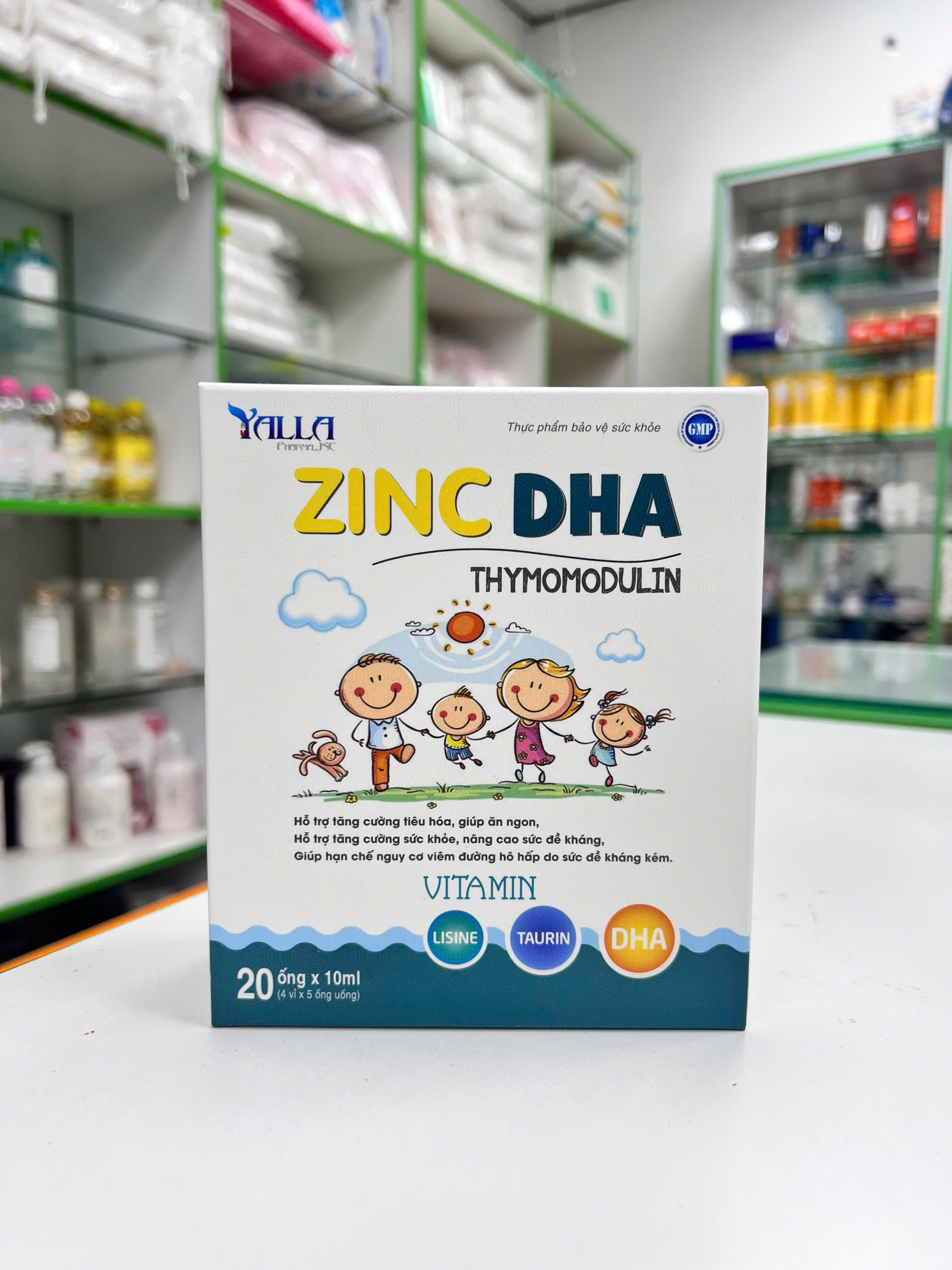 Thực Phẩm Bảo Vệ Sức Khoẻ ZinC DHA — hộp sản phẩm tổng quan