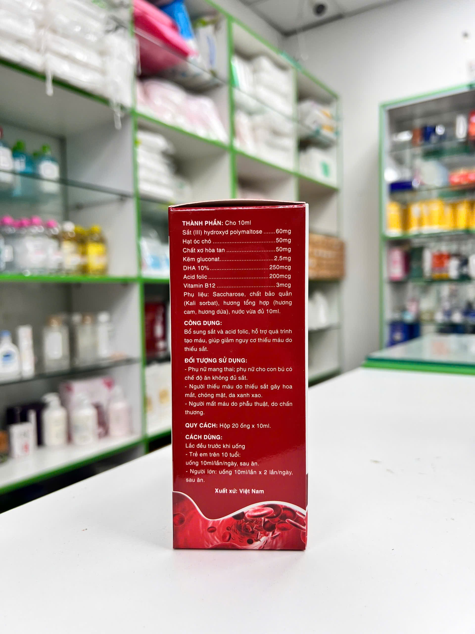 Thực Phẩm Bổ Sung Sắt Nano Folicfe — thông tin thành phần và hướng dẫn sử dụng